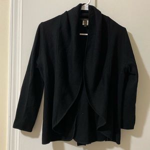 BCBGMAXAZRIA Merino Wool Cardigan Sweater Black